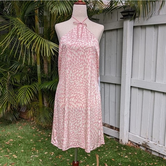 Reformation Dresses & Skirts - New Reformation Poppie Heart Print Silk Halter Mini Dress, size 10